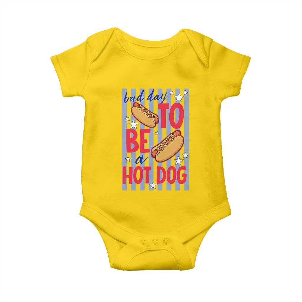 Bad Day To Be A Hot Dog Baby Onesie 4th of July Summer Beach
