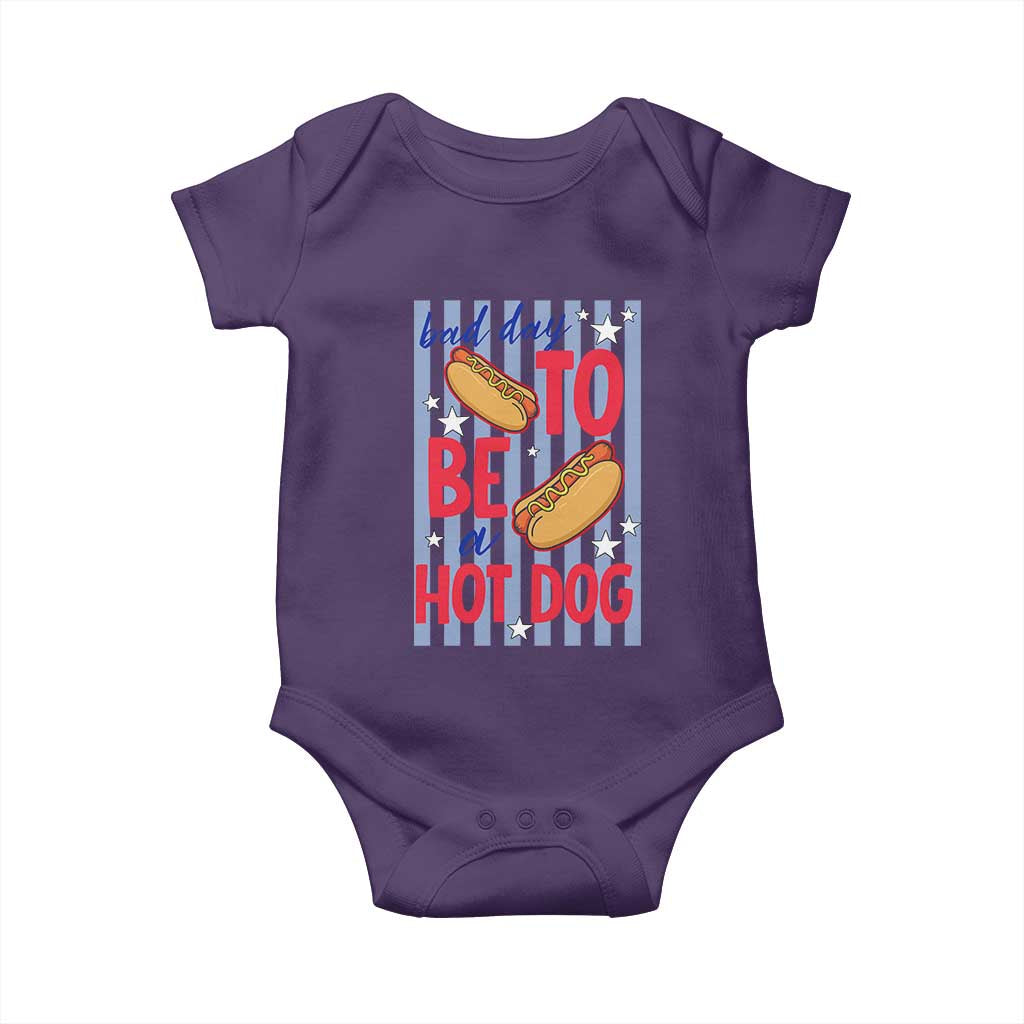 Bad Day To Be A Hot Dog Baby Onesie 4th of July Summer Beach
