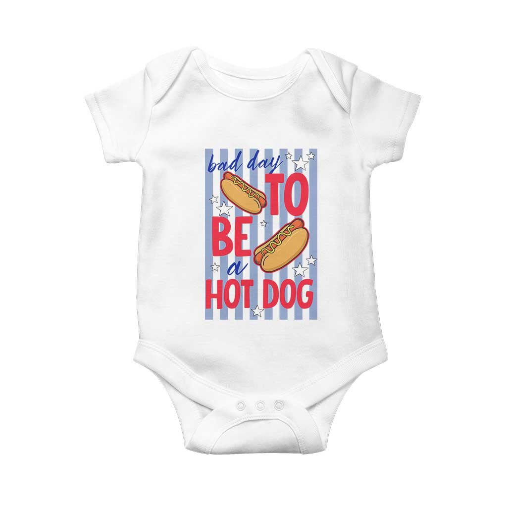 Bad Day To Be A Hot Dog Baby Onesie 4th of July Summer Beach