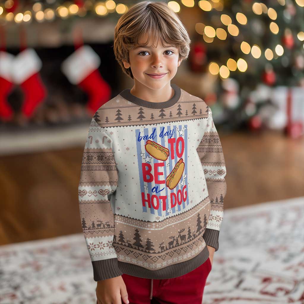 Bad Day To Be A Hot Dog Ugly Christmas Sweater 4th of July Summer Beach