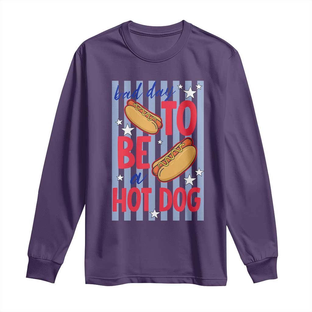Bad Day To Be A Hot Dog Long Sleeve Shirt 4th of July Summer Beach