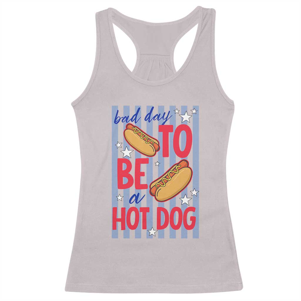 Bad Day To Be A Hot Dog Racerback Tank Top 4th of July Summer Beach