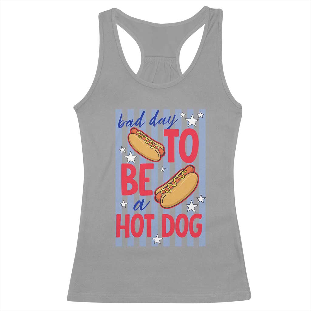 Bad Day To Be A Hot Dog Racerback Tank Top 4th of July Summer Beach