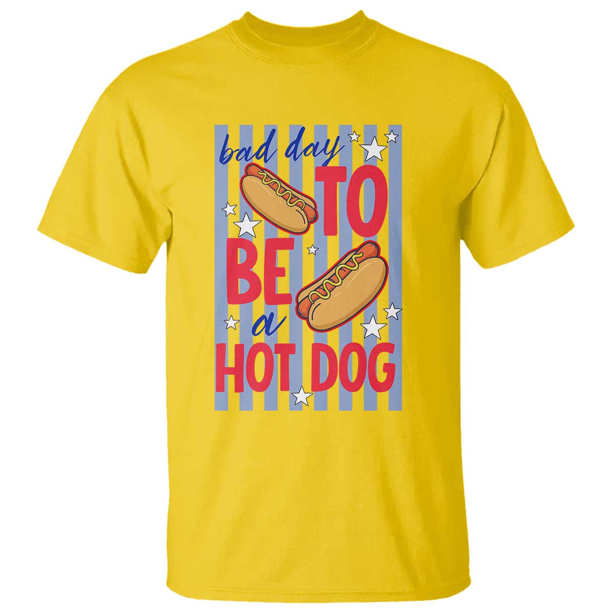 Bad Day To Be A Hot Dog T Shirt 4th of July Summer Beach