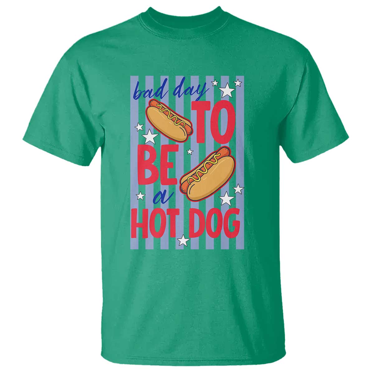 Bad Day To Be A Hot Dog T Shirt 4th of July Summer Beach