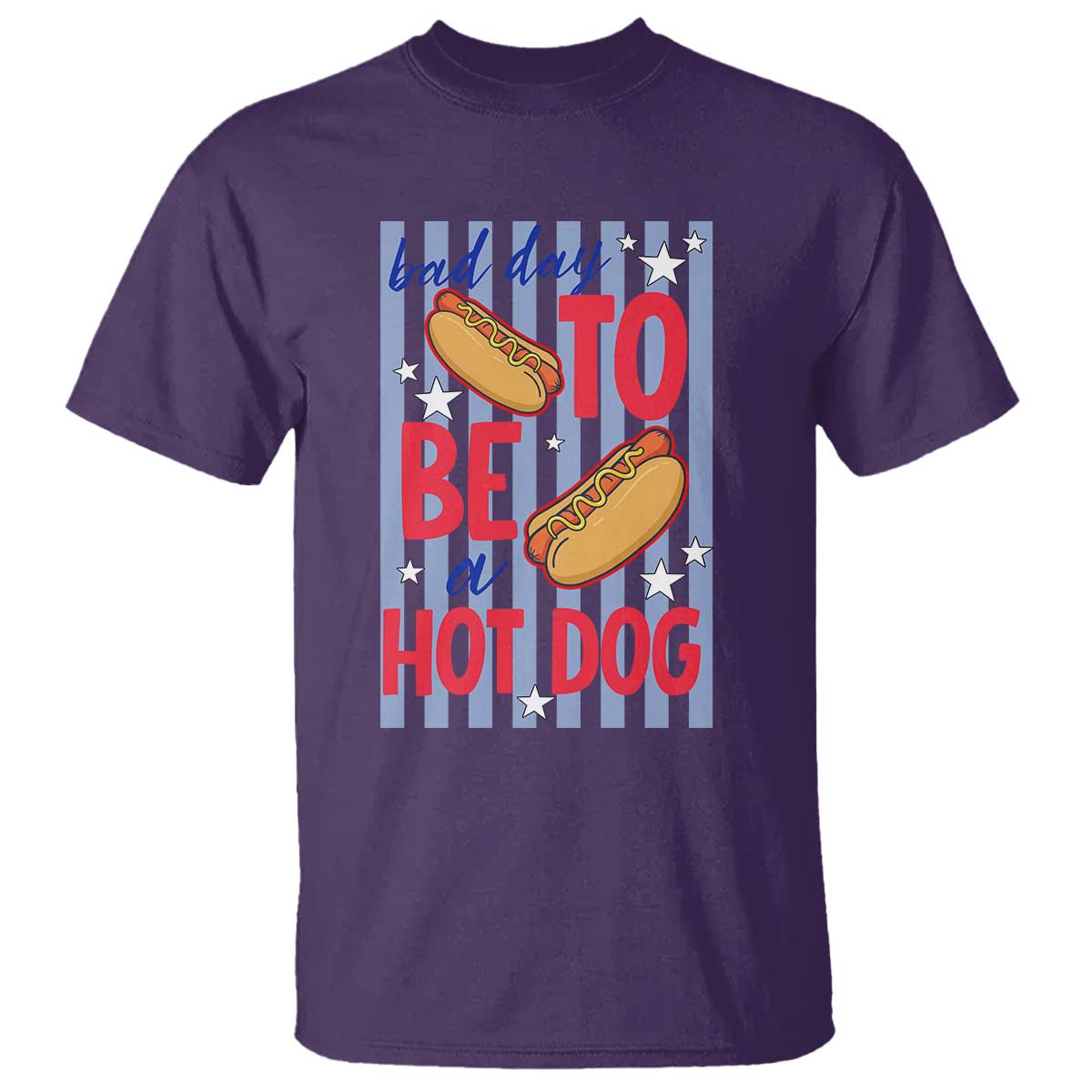 Bad Day To Be A Hot Dog T Shirt 4th of July Summer Beach