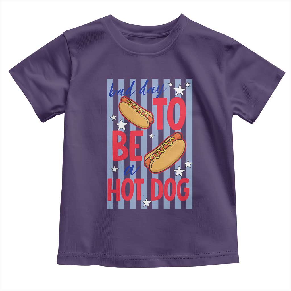 Bad Day To Be A Hot Dog Toddler T Shirt 4th of July Summer Beach