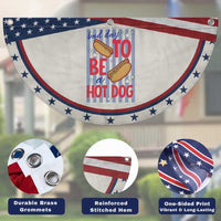 Bad Day To Be A Hot Dog Patriotic Fan Flag 4th of July Summer Beach