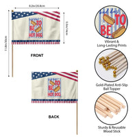 Bad Day To Be A Hot Dog Patriotic Handheld Flag 4th of July Summer Beach