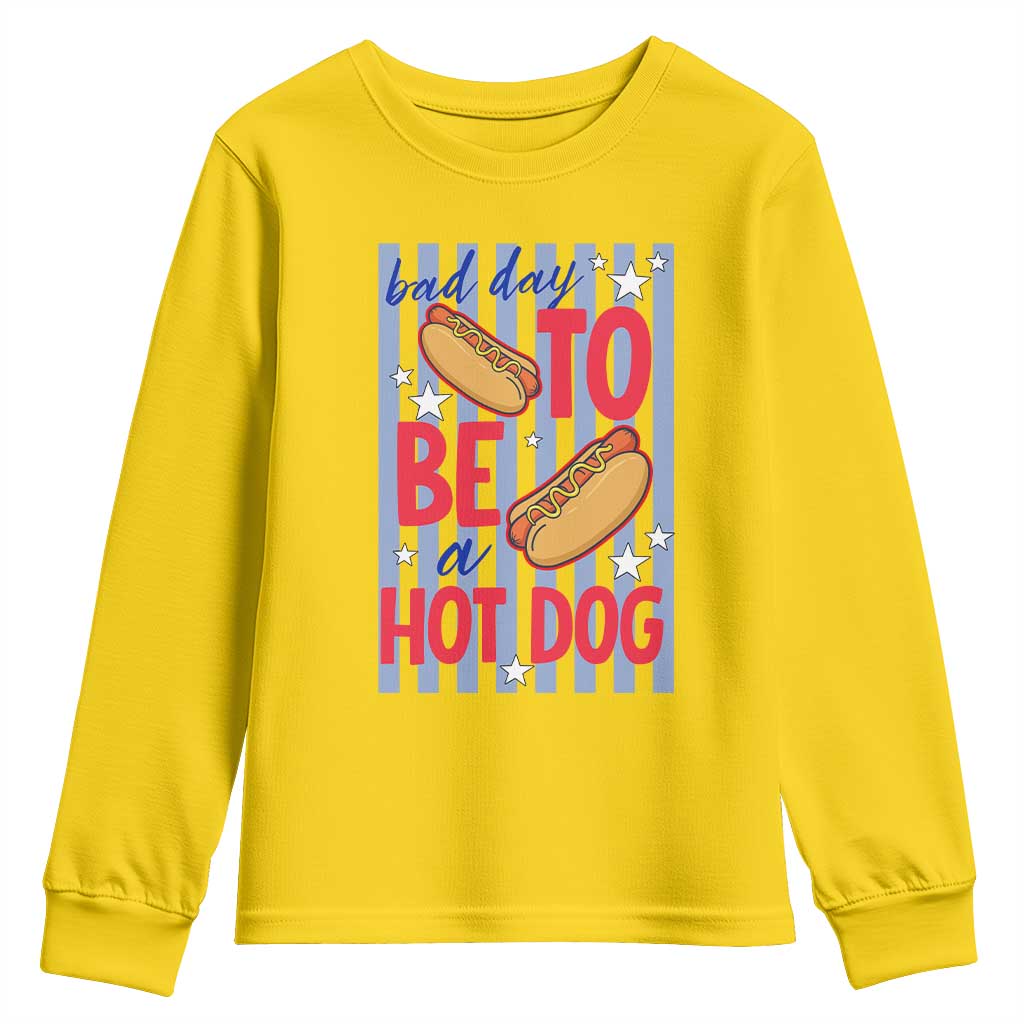 Bad Day To Be A Hot Dog Youth Sweatshirt 4th of July Summer Beach