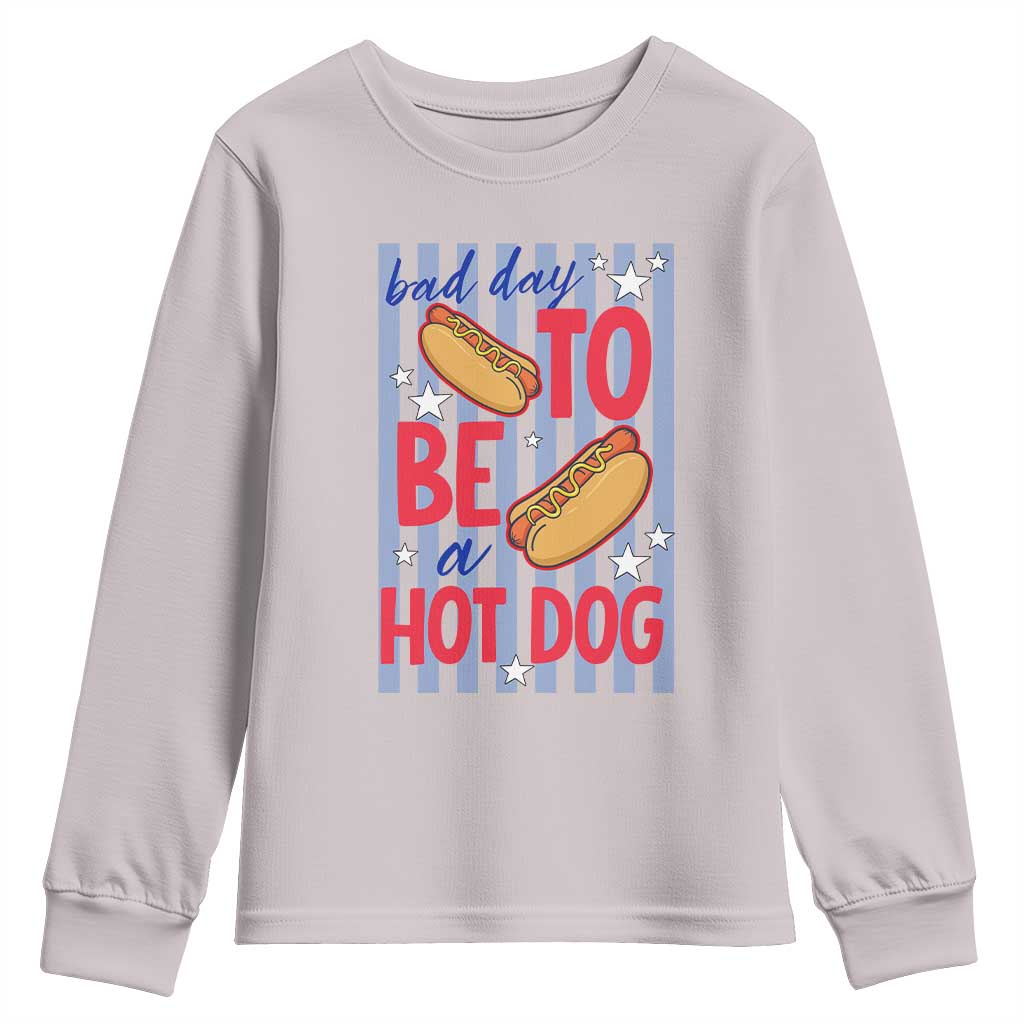 Bad Day To Be A Hot Dog Youth Sweatshirt 4th of July Summer Beach