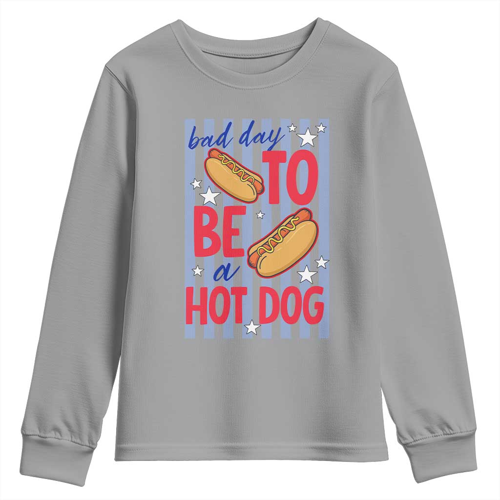 Bad Day To Be A Hot Dog Youth Sweatshirt 4th of July Summer Beach