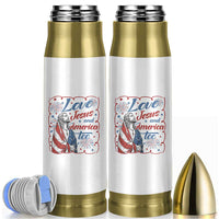 Loves Jesus and America Too Bullet Tumbler Patriotic Christian Jesus 4th of July