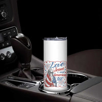 Loves Jesus and America Too Skinny Tumbler Patriotic Christian Jesus 4th of July