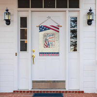 Loves Jesus and America Too Patriotic Garden Flag Christian Jesus 4th of July