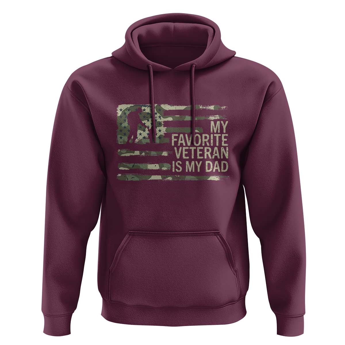 My Favorite Veteran is My Dad Hoodie Veteran Dad Camo American Flag