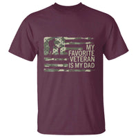 My Favorite Veteran is My Dad T Shirt Veteran Dad Camo American Flag