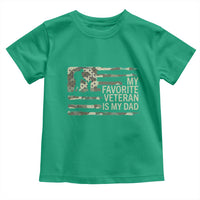 My Favorite Veteran is My Dad Toddler T Shirt Veteran Dad Camo American Flag