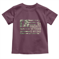 My Favorite Veteran is My Dad Toddler T Shirt Veteran Dad Camo American Flag