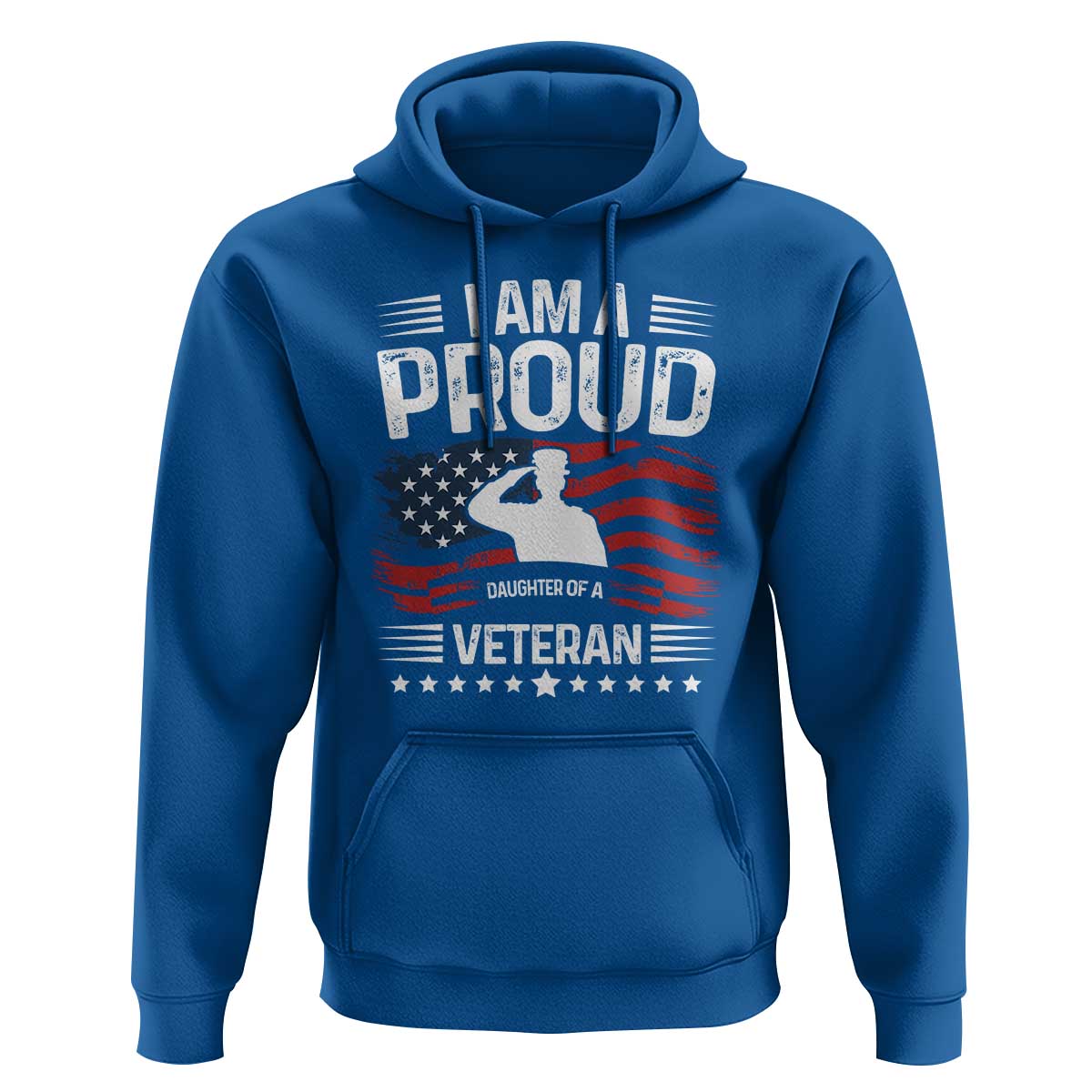 Proud Daughter Veteran Nothing Scares Hoodie Military Family Pride American Flag