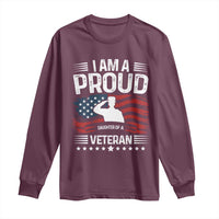 Proud Daughter Veteran Nothing Scares Long Sleeve Shirt Military Family Pride American Flag