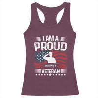 Proud Daughter Veteran Nothing Scares Racerback Tank Top Military Family Pride American Flag