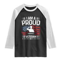 Proud Daughter Veteran Nothing Scares Raglan Shirt Military Family Pride American Flag
