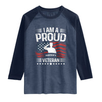 Proud Daughter Veteran Nothing Scares Raglan Shirt Military Family Pride American Flag