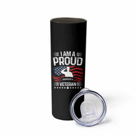 Proud Daughter Veteran Nothing Scares Skinny Tumbler Military Family Pride American Flag