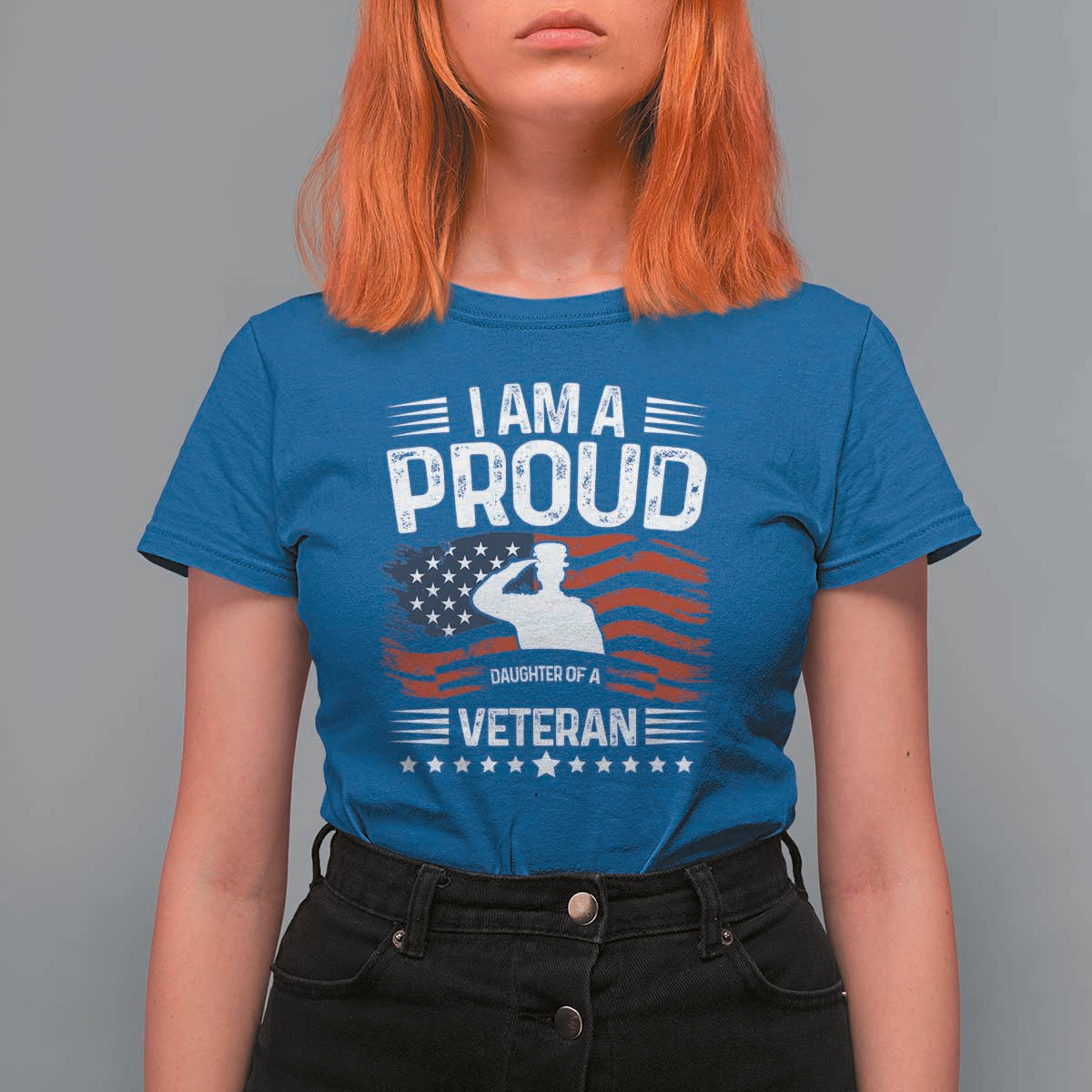 Proud Daughter Veteran Nothing Scares T Shirt For Women Military Family Pride American Flag