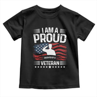 Proud Daughter Veteran Nothing Scares Toddler T Shirt Military Family Pride American Flag