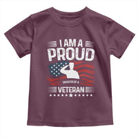 Proud Daughter Veteran Nothing Scares Toddler T Shirt Military Family Pride American Flag