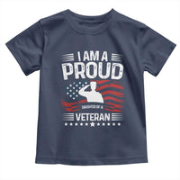 Proud Daughter Veteran Nothing Scares Toddler T Shirt Military Family Pride American Flag