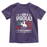 Proud Daughter Veteran Nothing Scares Toddler T Shirt Military Family Pride American Flag