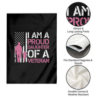 Proud Daughter Veteran Nothing Scares Garden Flag Patriotic Military Family Support