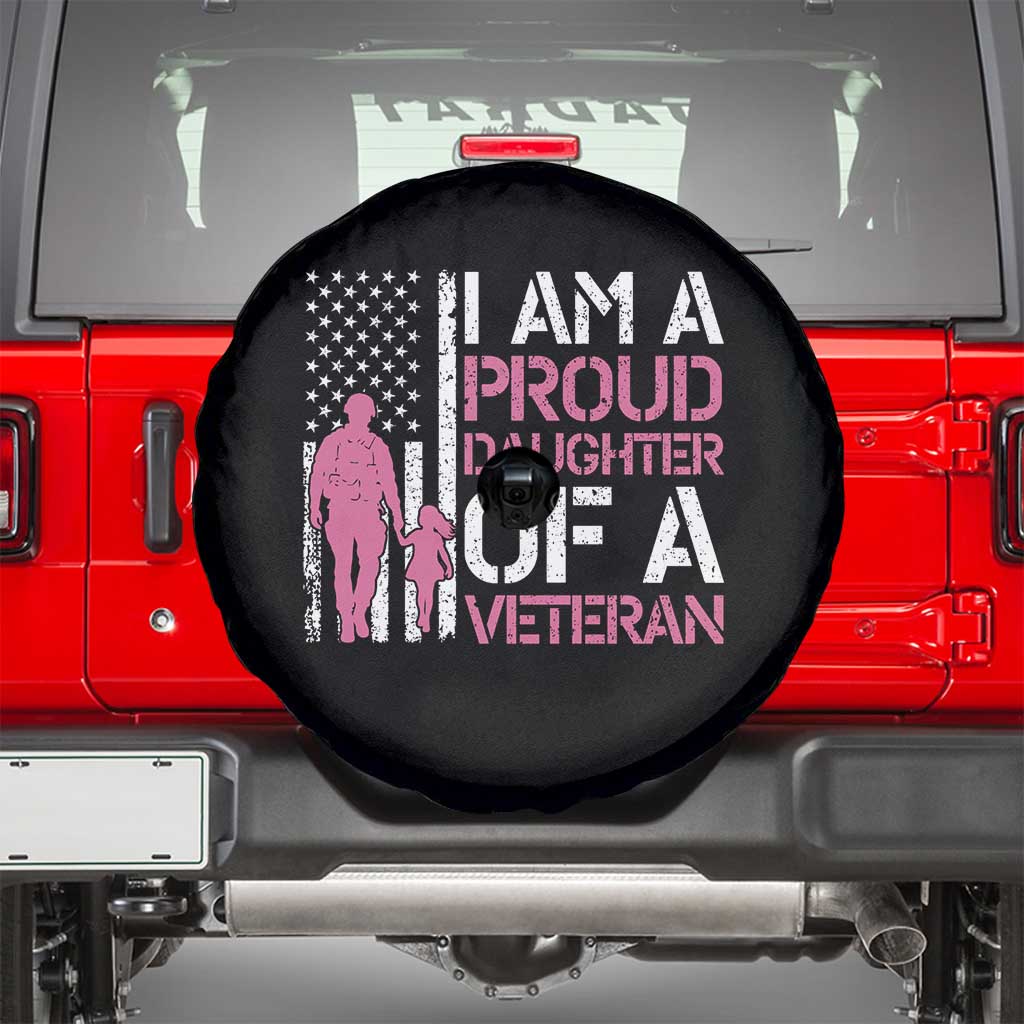 Proud Daughter Veteran Nothing Scares Spare Tire Cover Patriotic Military Family Support