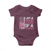 Proud Daughter Veteran Nothing Scares Baby Onesie Patriotic Military Family Support