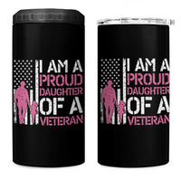 Proud Daughter Veteran Nothing Scares 4 in 1 Can Cooler Tumbler Patriotic Military Family Support