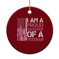 Proud Daughter Veteran Nothing Scares Ceramic Ornament Patriotic Military Family Support