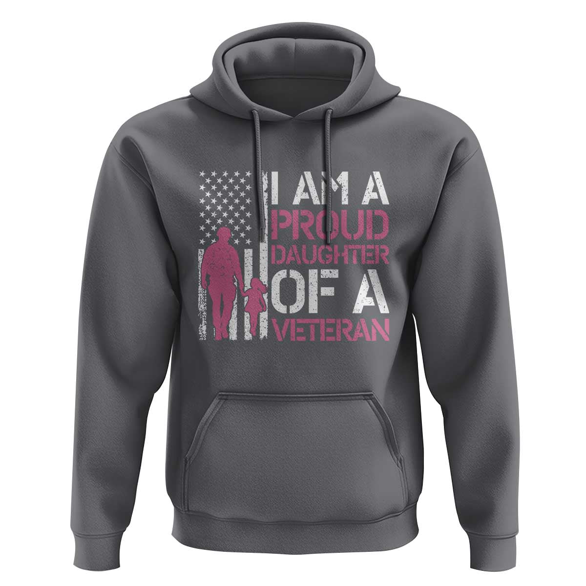 Proud Daughter Veteran Nothing Scares Hoodie Patriotic Military Family Support