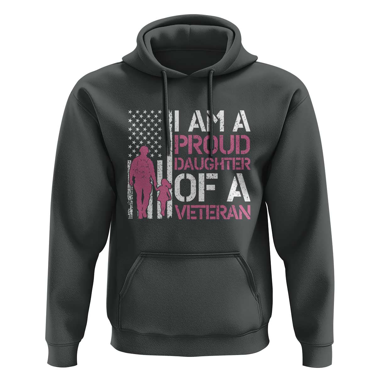 Proud Daughter Veteran Nothing Scares Hoodie Patriotic Military Family Support