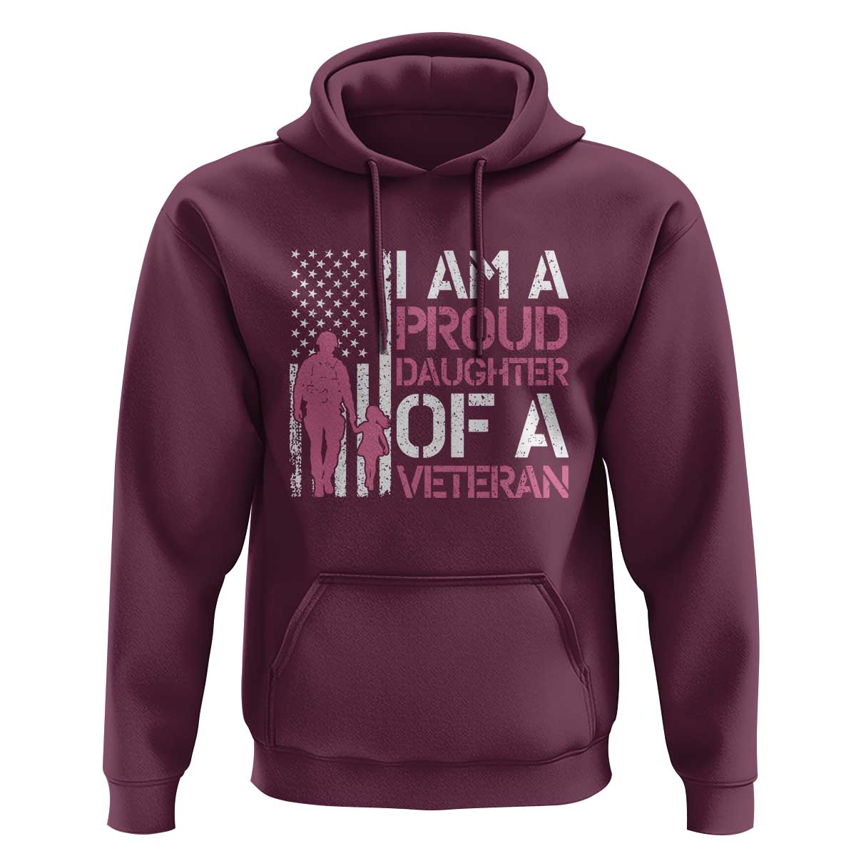 Proud Daughter Veteran Nothing Scares Hoodie Patriotic Military Family Support