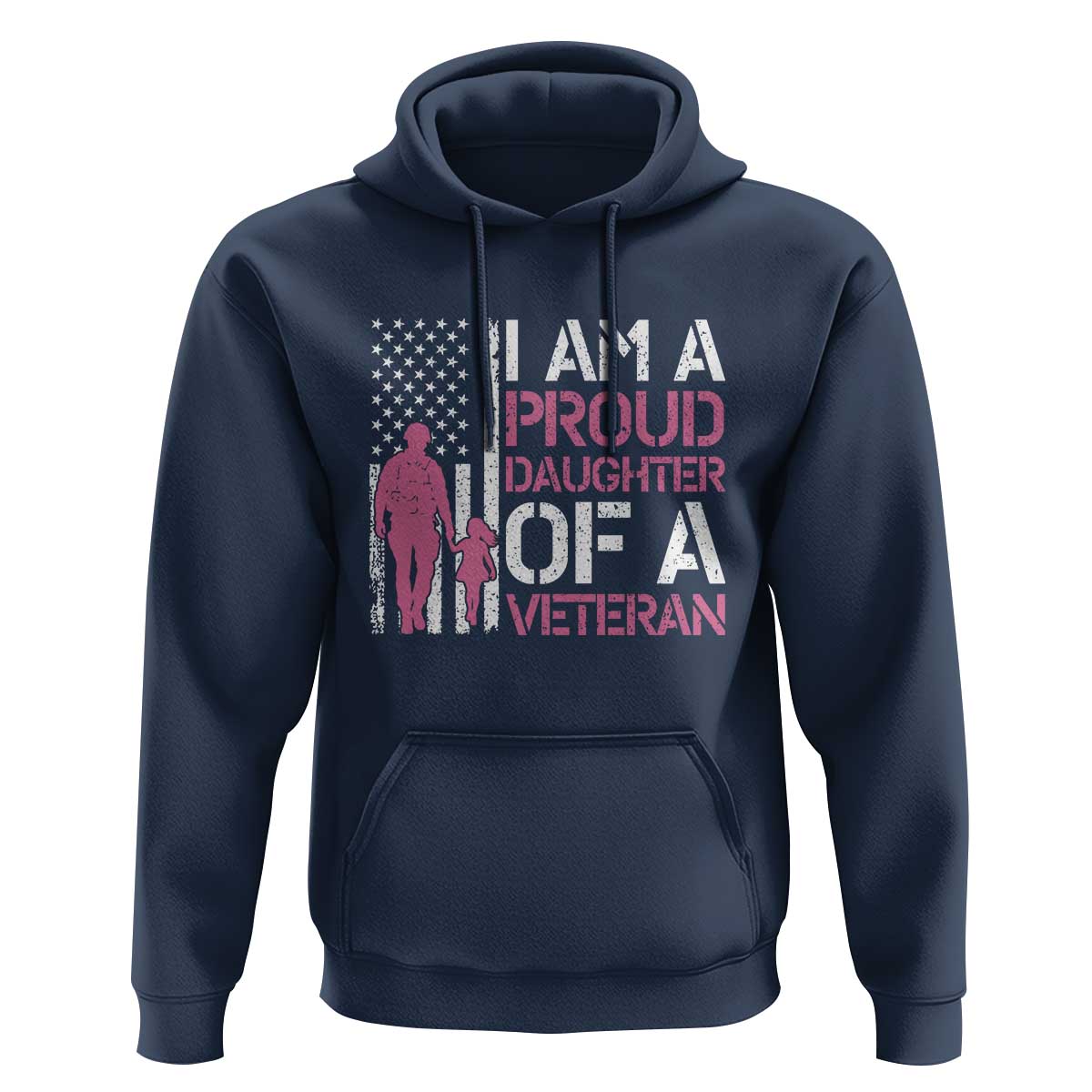 Proud Daughter Veteran Nothing Scares Hoodie Patriotic Military Family Support