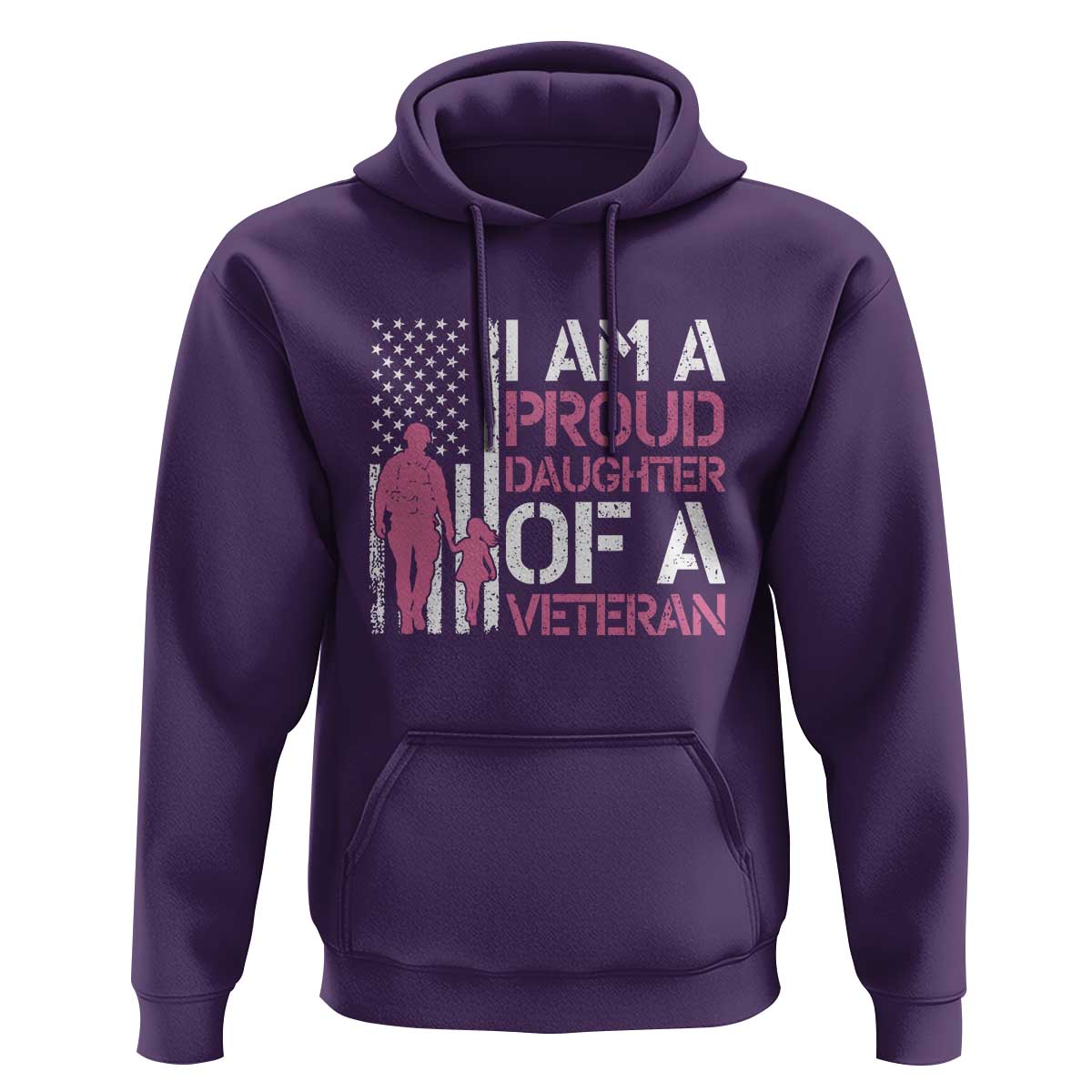 Proud Daughter Veteran Nothing Scares Hoodie Patriotic Military Family Support