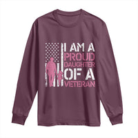 Proud Daughter Veteran Nothing Scares Long Sleeve Shirt Patriotic Military Family Support