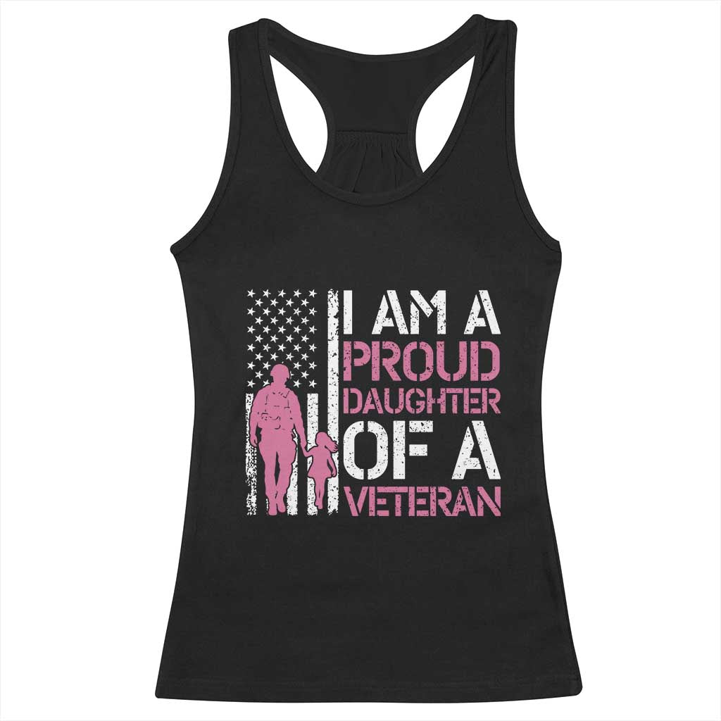Proud Daughter Veteran Nothing Scares Racerback Tank Top Patriotic Military Family Support