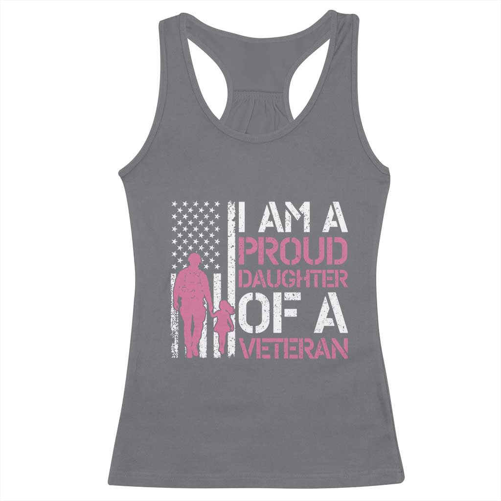 Proud Daughter Veteran Nothing Scares Racerback Tank Top Patriotic Military Family Support