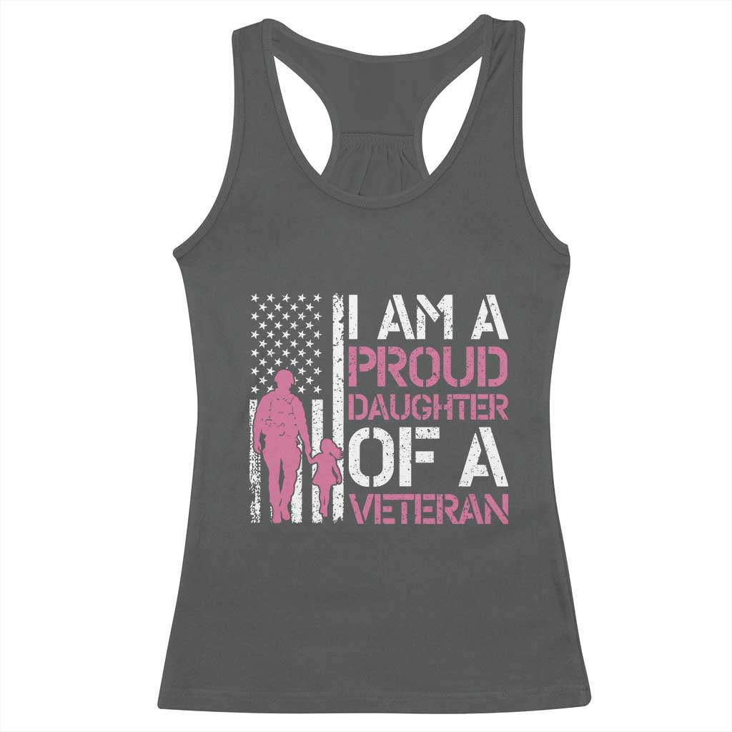 Proud Daughter Veteran Nothing Scares Racerback Tank Top Patriotic Military Family Support