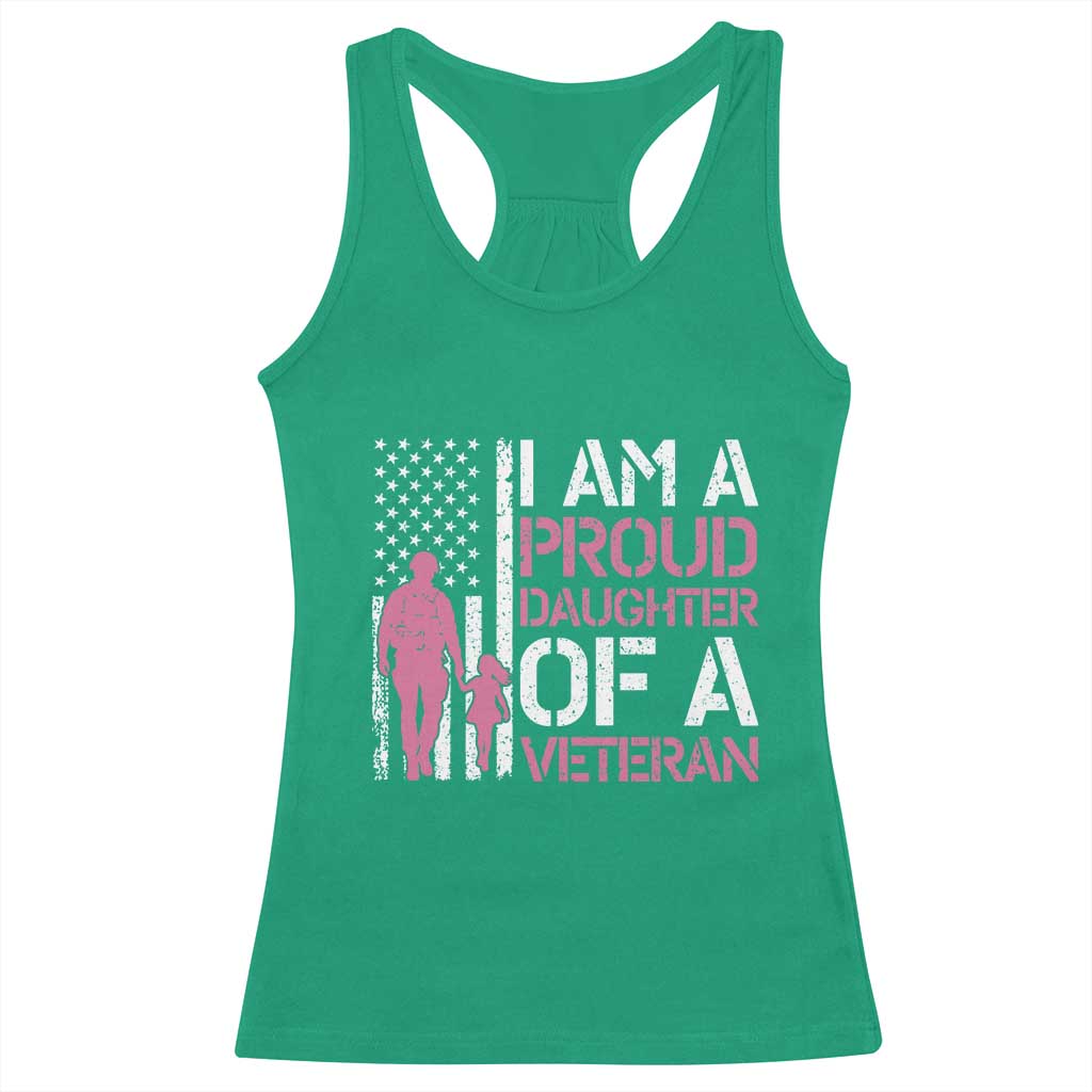 Proud Daughter Veteran Nothing Scares Racerback Tank Top Patriotic Military Family Support