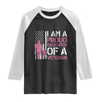 Proud Daughter Veteran Nothing Scares Raglan Shirt Patriotic Military Family Support